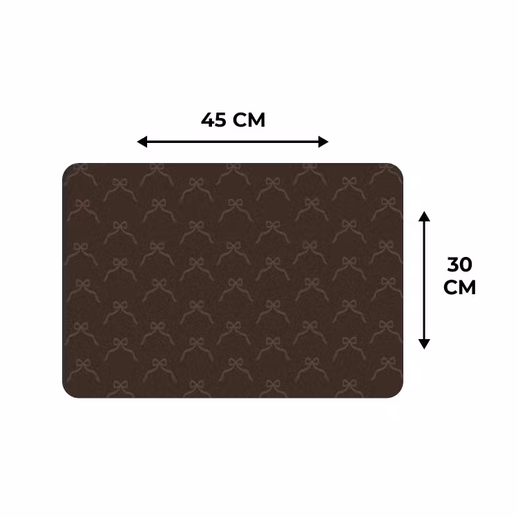 Placemat - 6 stuks - Kerst - Bruin - Strik — 3