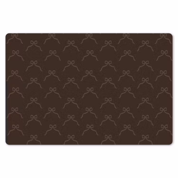Placemat - 6 stuks - Kerst - Bruin - Strik — 7