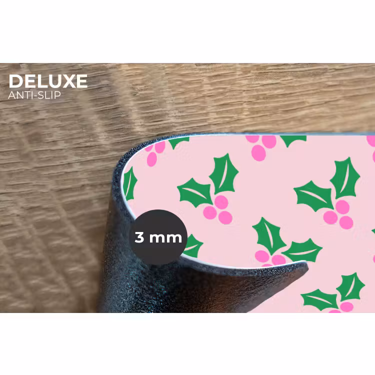 Placemat - 6 stuks - Kerst - Hulst - Roze — 4