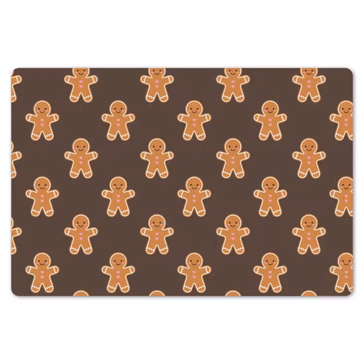Placemat - 6 stuks - Peperkoek - Kerst - Bruin — 7