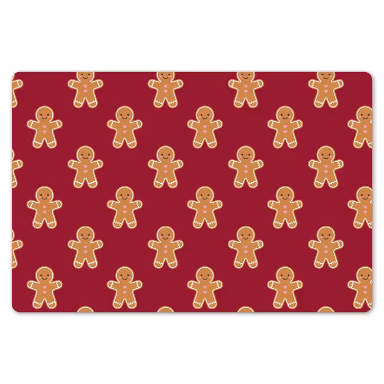 Placemat - 6 stuks - Peperkoek - Kerst - Rood — 7
