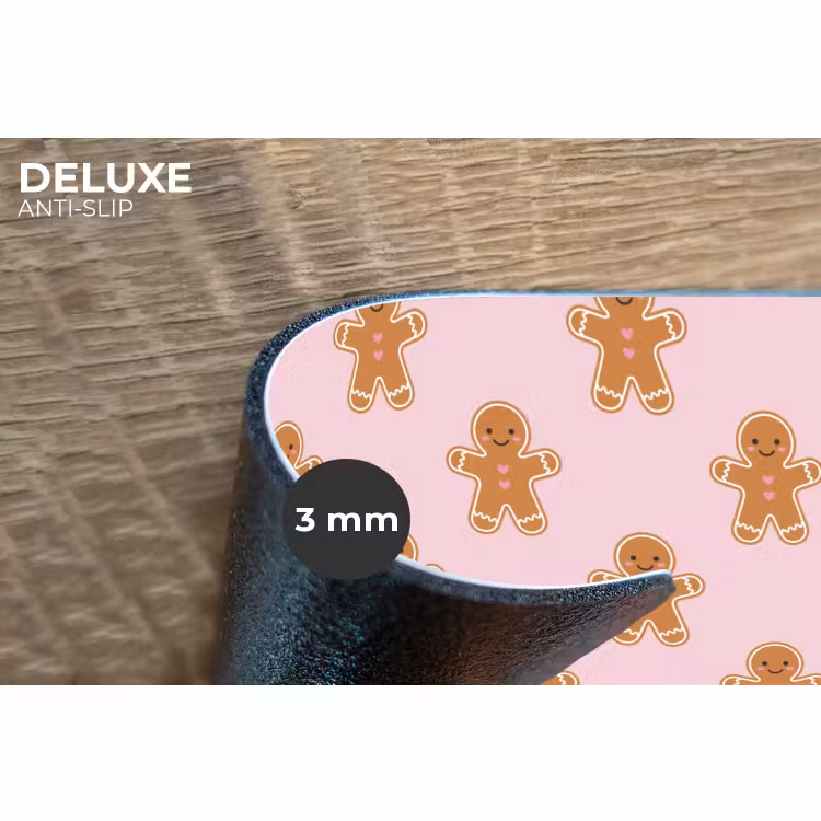 Placemat - 6 stuks - Peperkoek - Kerst - Roze — 4