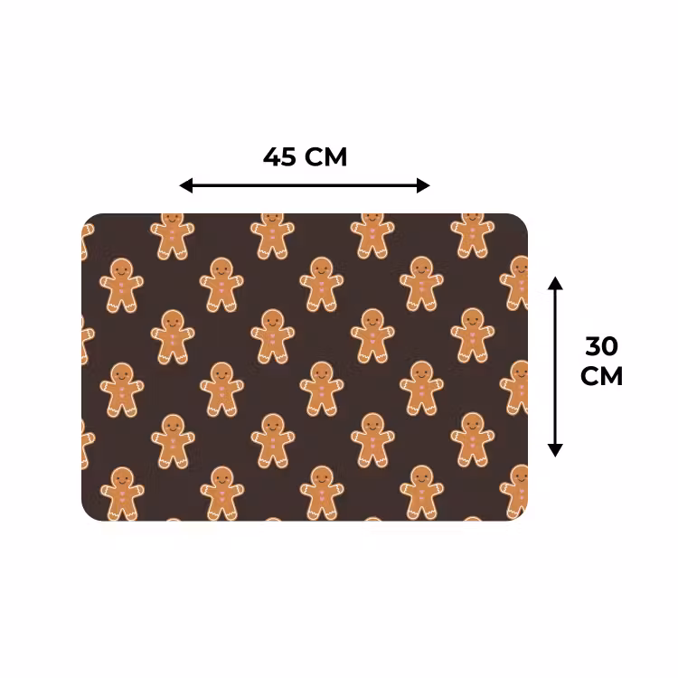 Placemat - 6 stuks - Peperkoek - Bruin - Kerst — 3
