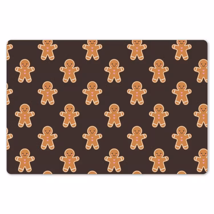 Placemat - 6 stuks - Peperkoek - Bruin - Kerst — 7