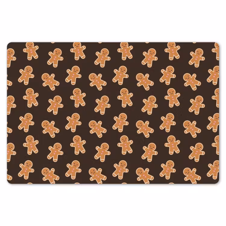 Placemat - 6 stuks - Bruin - Peperkoek - Kerst — 7