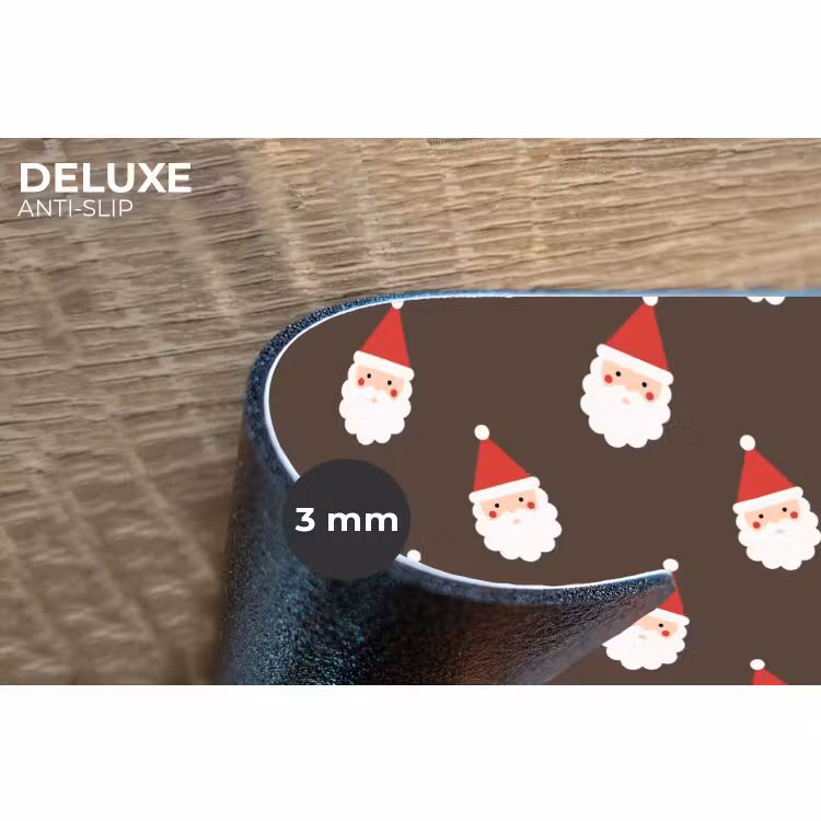 Placemat - 6 stuks - Kerstman - Kerst - Bruin — 4