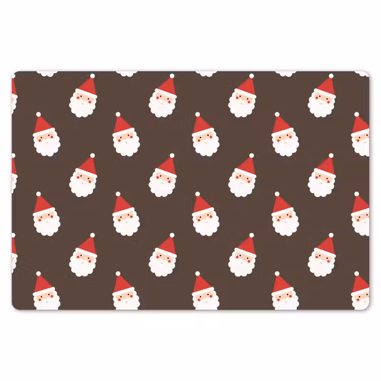 Placemat - 6 stuks - Kerstman - Kerst - Bruin — 7