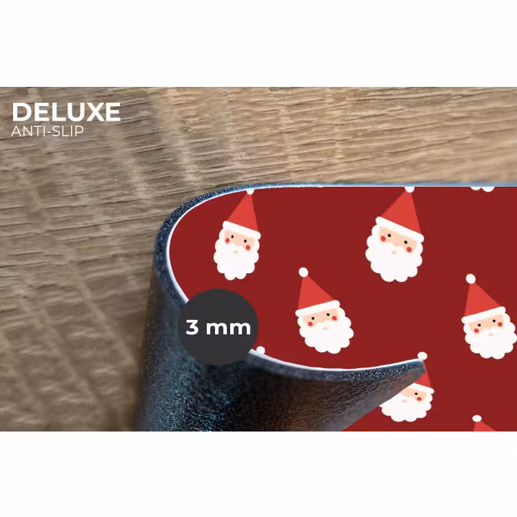 Placemat - 6 stuks - Kerstman - Kerst - Rood — 4