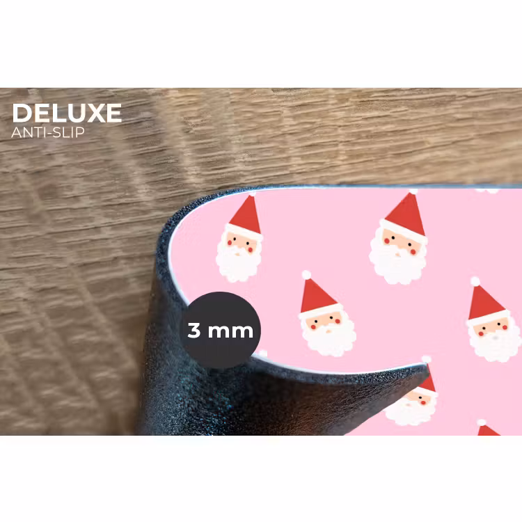 Placemat - 6 stuks - Kerstman - Kerst - Roze — 4