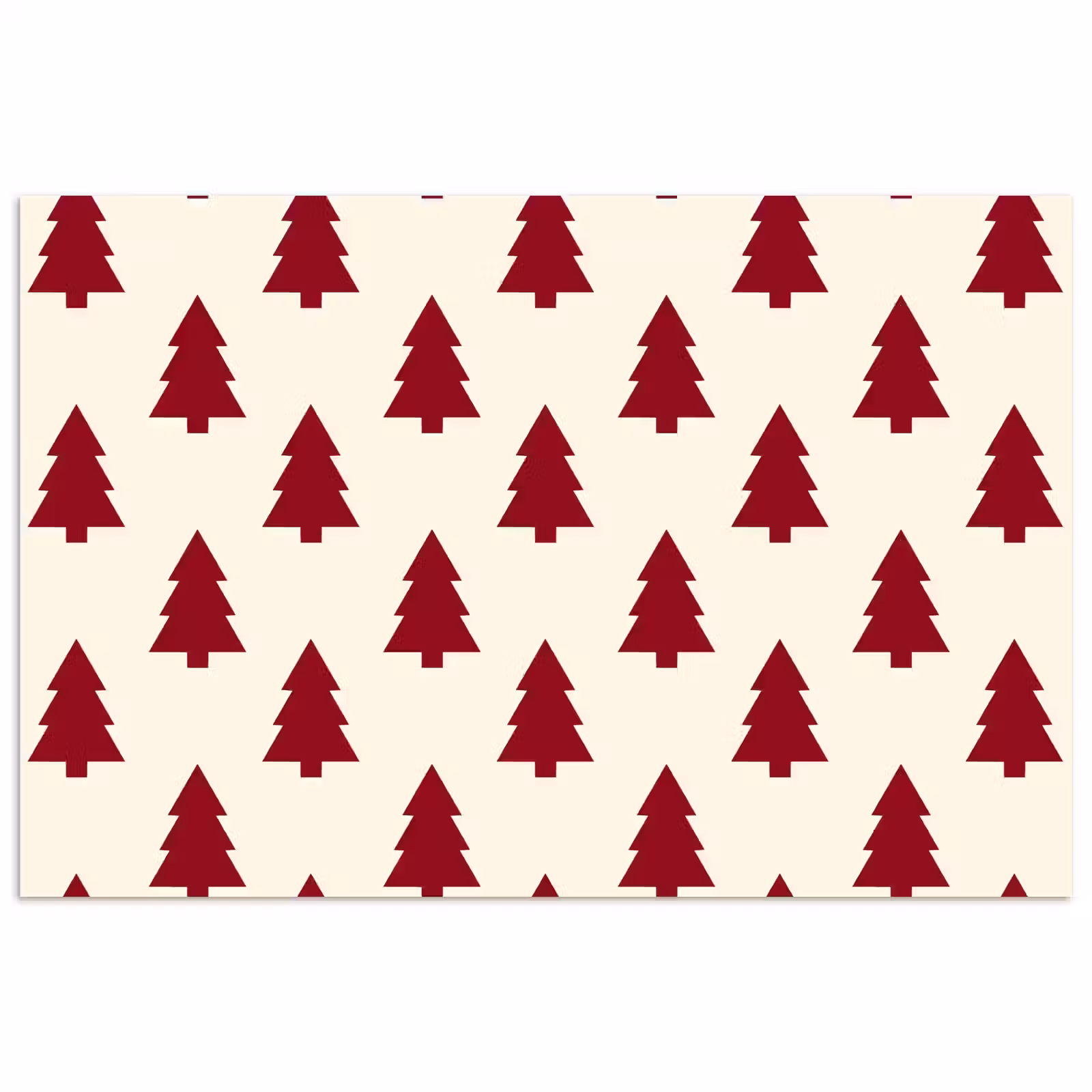 Poster - Kerstboom - Crème - Rood — 1