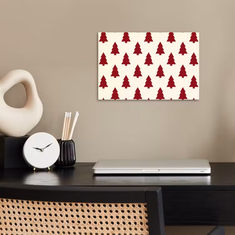 Poster - Kerstboom - Crème - Rood — 2