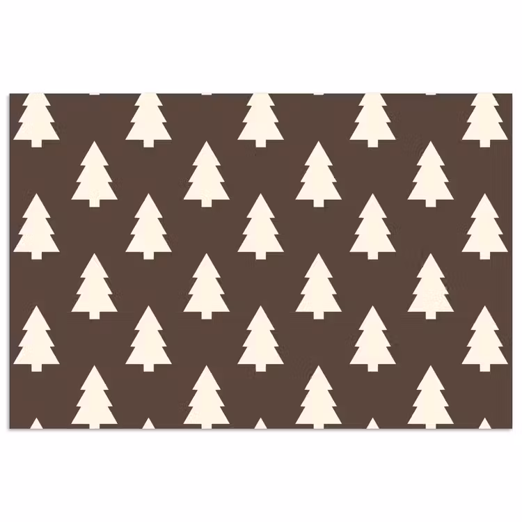 Poster - Kerstboom - Grijs - Crème — 1