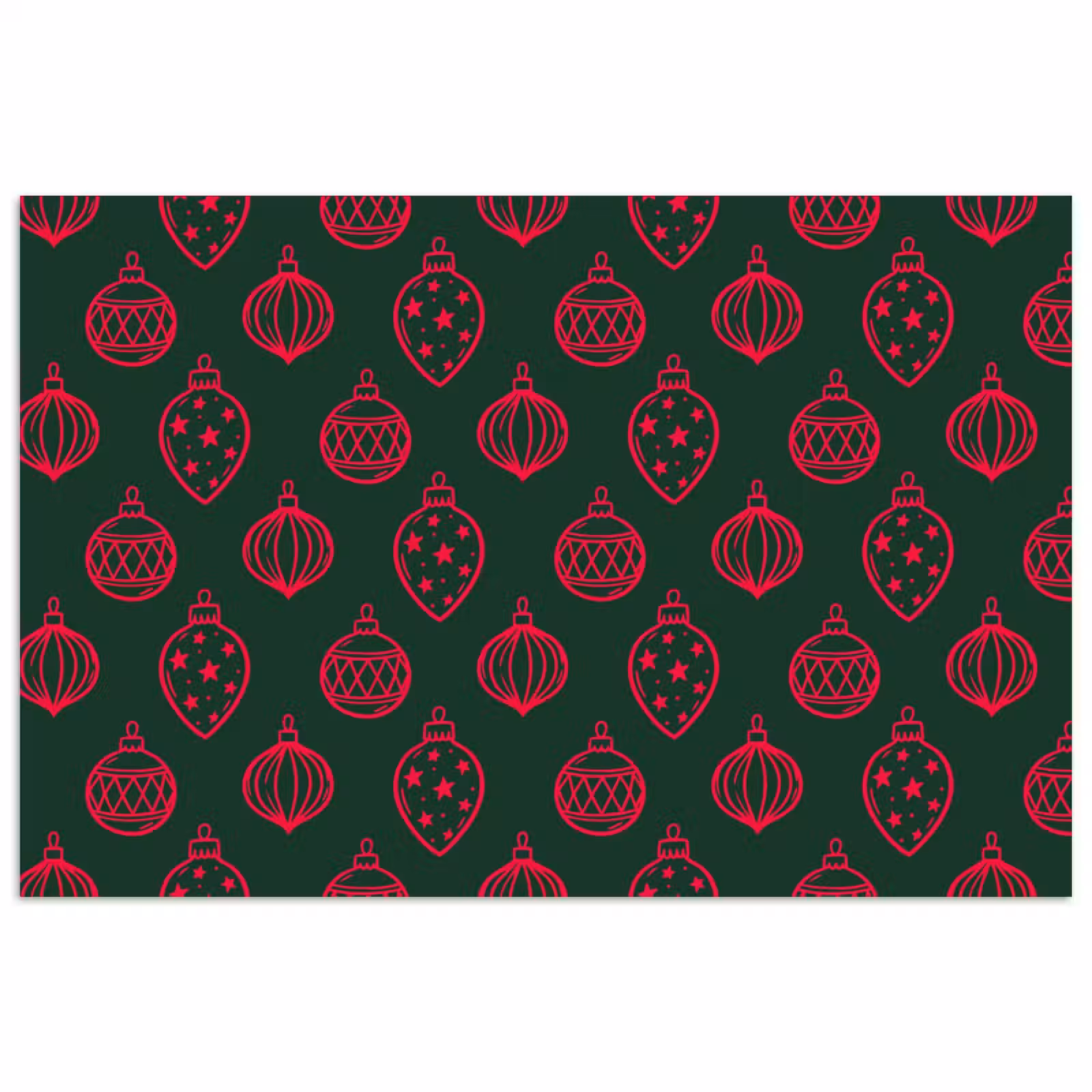 Poster - Kerstbal - Rood - Groen — 1