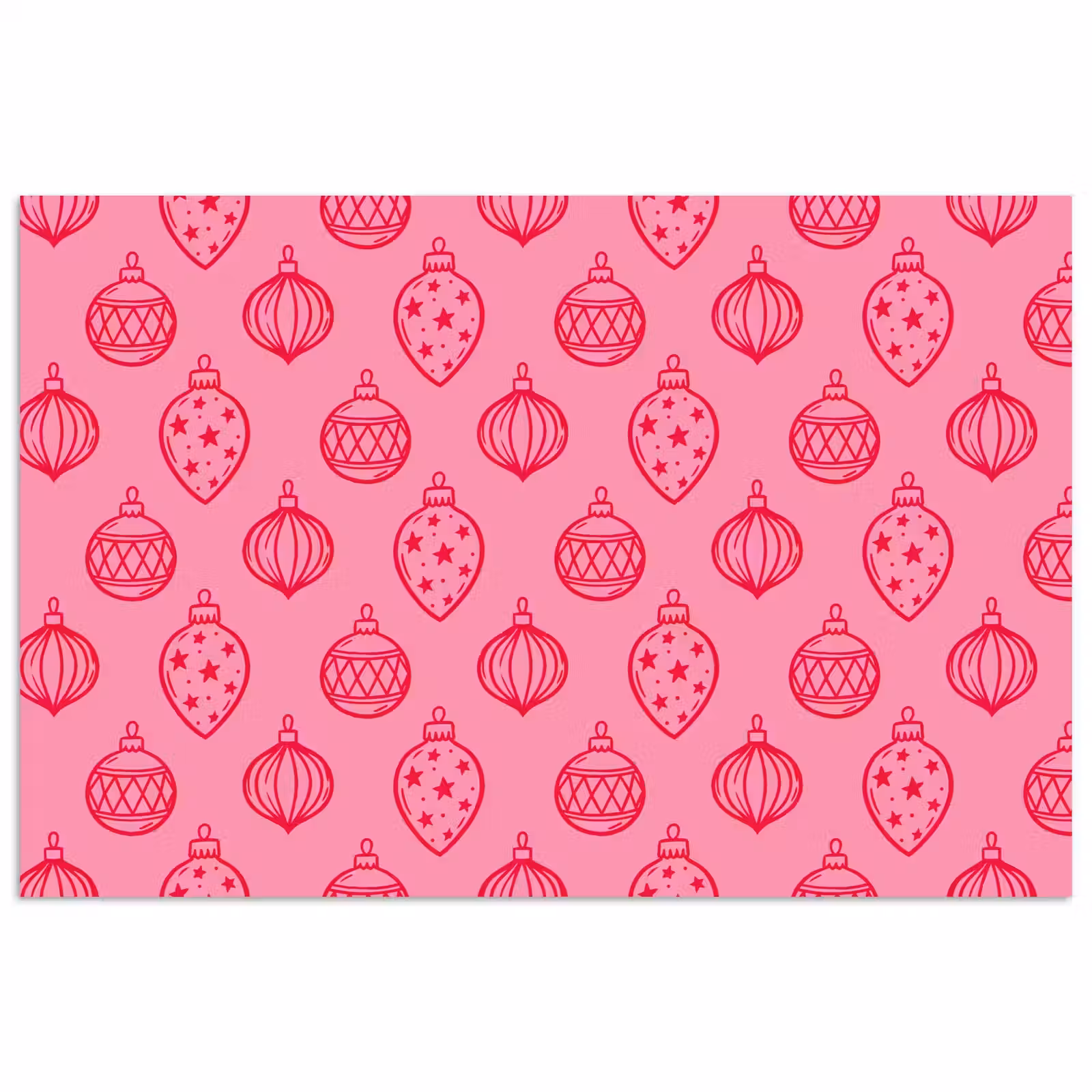 Poster - Kerstbal - Roze - Rood — 1