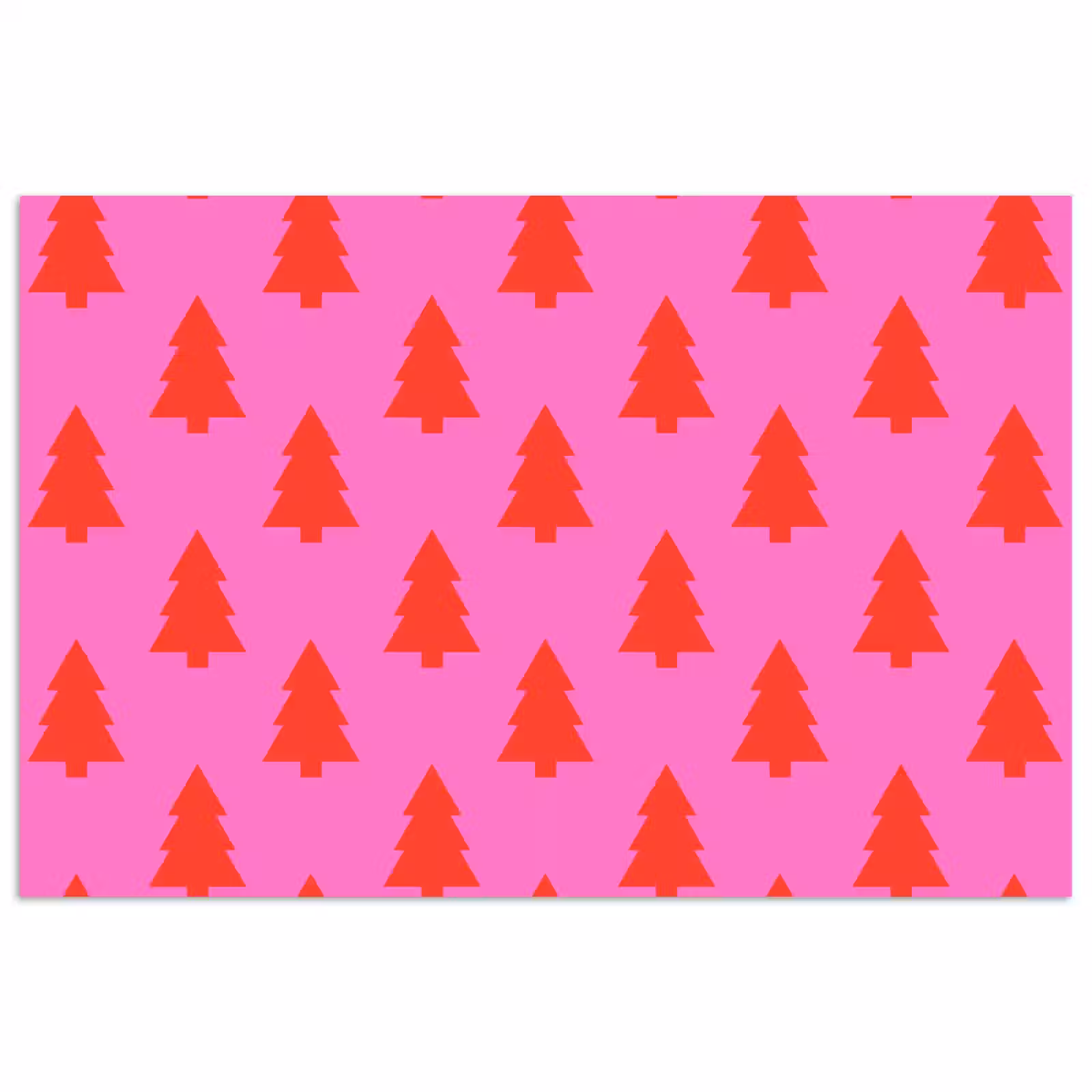 Poster - Kerstboom - Rood - Neon — 1