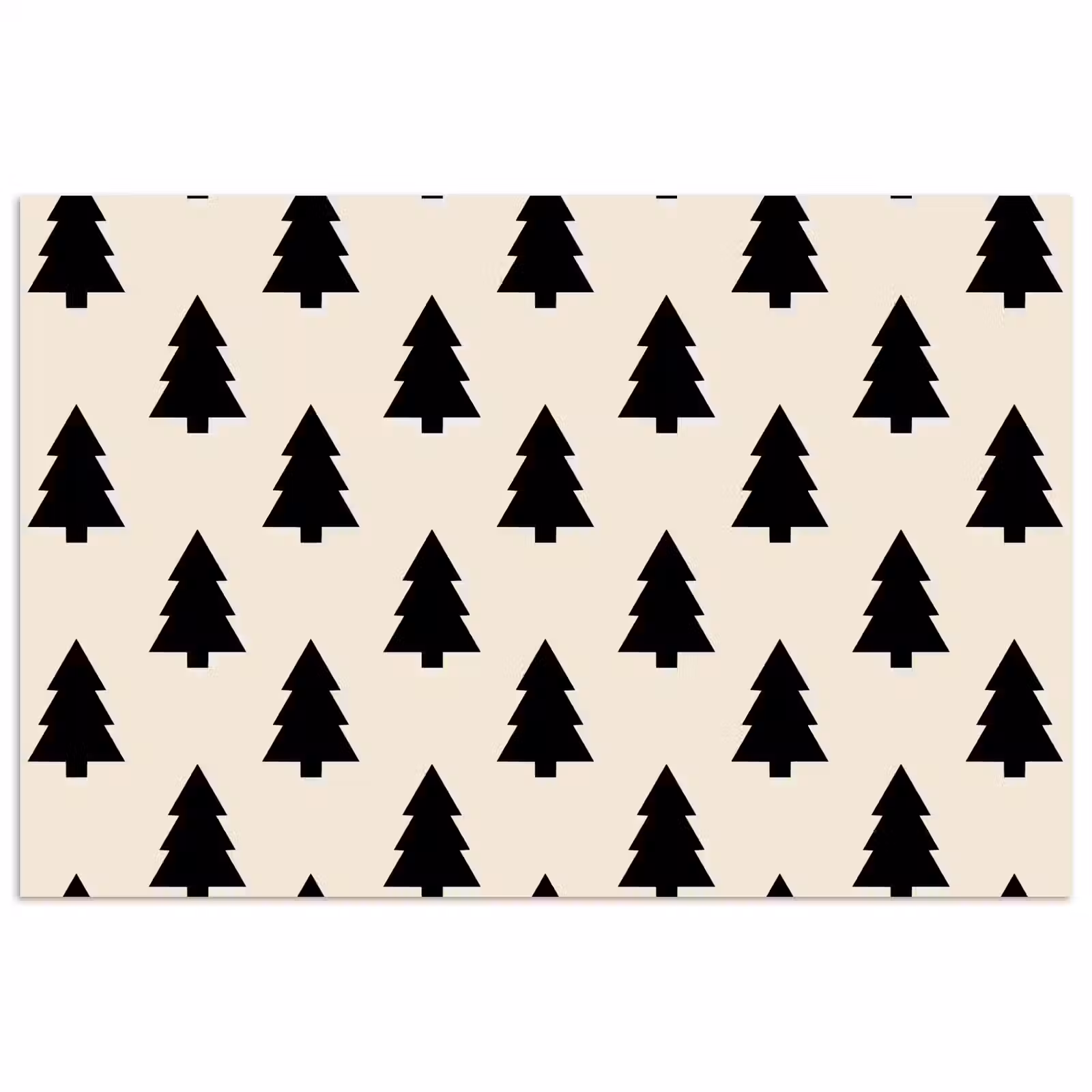 Poster - Kerstboom - Wit - Zwart — 1