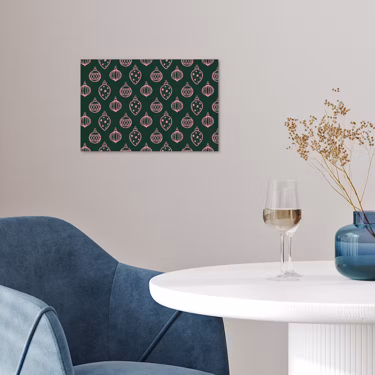 Poster - Kerstbal - Roze - Groen — 4