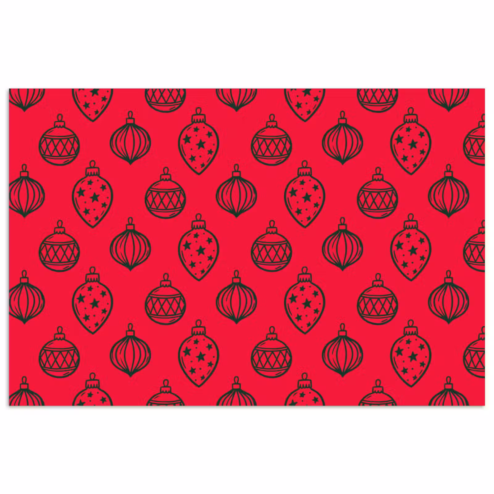 Poster - Kerstbal - Groen - Rood — 1