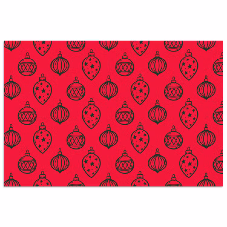 Poster - Kerstbal - Groen - Rood — 1