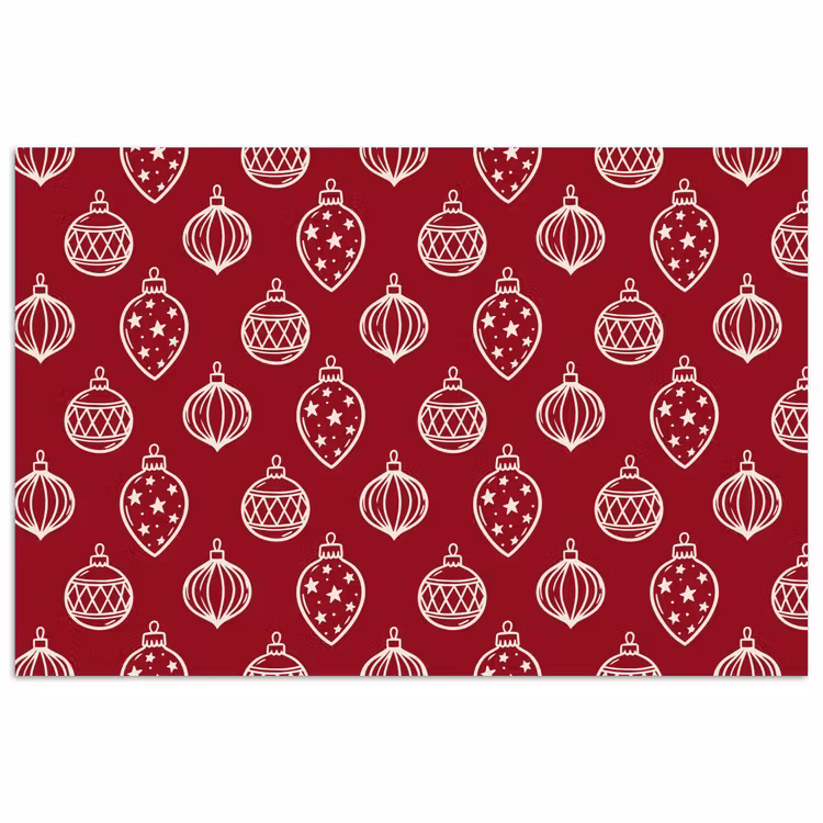 Poster - Kerstbal - Rood - Crème — 1