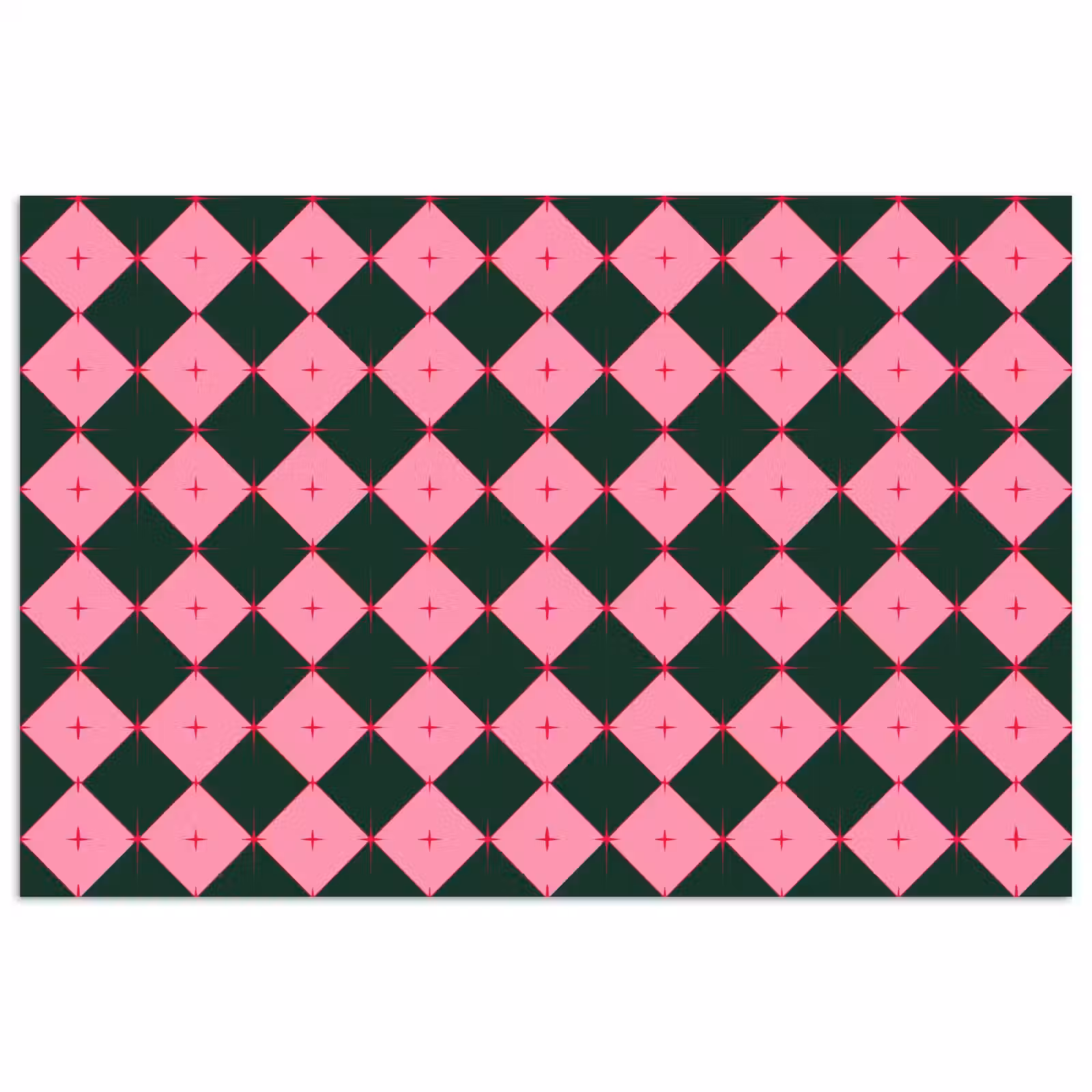 Poster - Ster - Roze - Groen - Kerst — 1