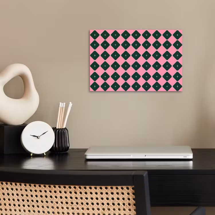 Poster - Kerst - Roze - Groen - Ster — 2