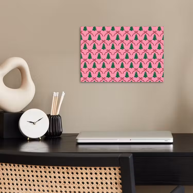 Poster - Kerst - Roze - Rood - Strik — 2