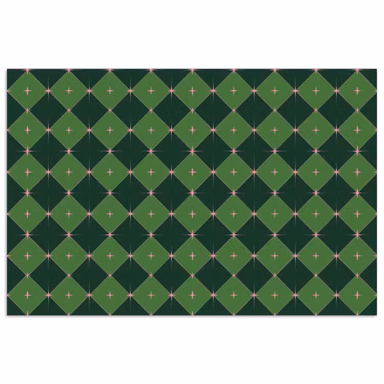 Poster - Ster - Groen - Roze - Kerst — 1