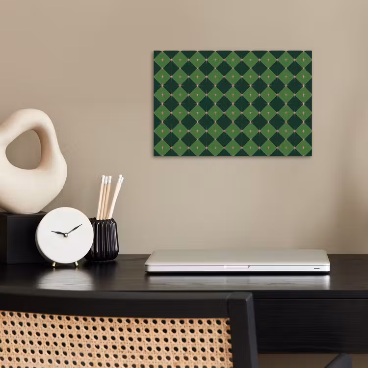 Poster - Ster - Groen - Roze - Kerst — 2