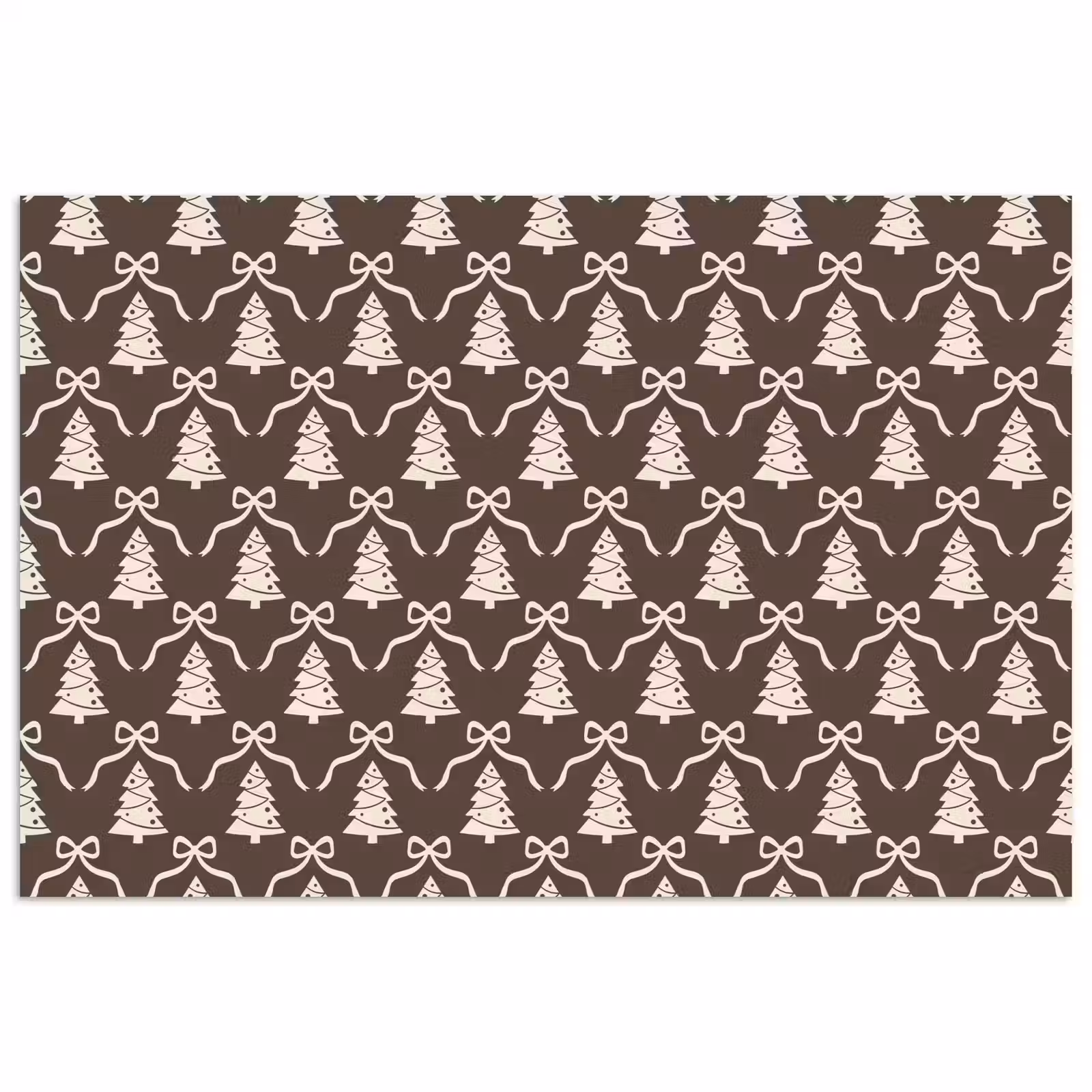 Poster - Strik - Taupe - Wit - Kerst — 1