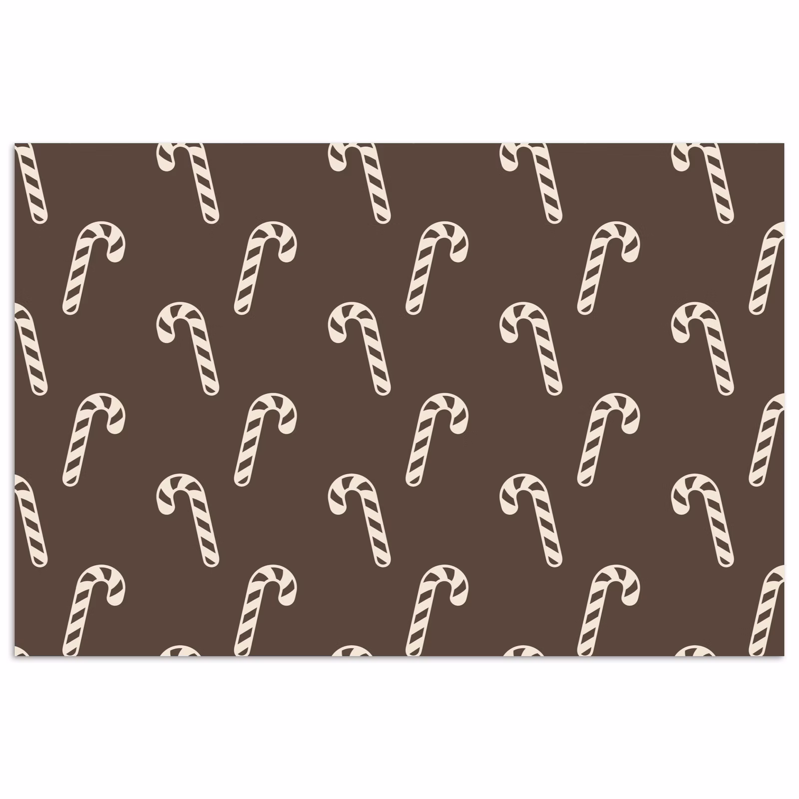 Poster - Kerst - Crème - Taupe - Zuurstok — 1