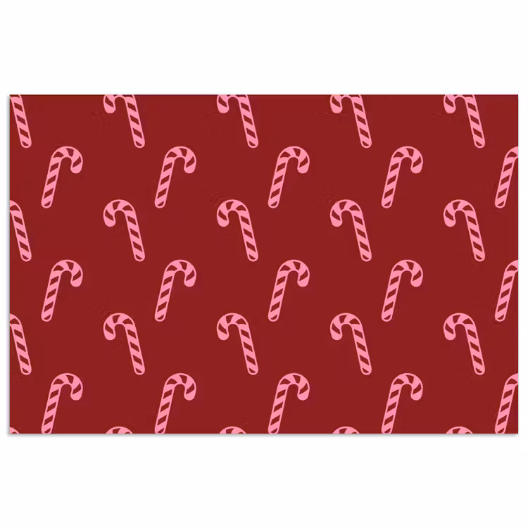 Poster - Kerst - Burgundy - Roze - Zuurstok — 1