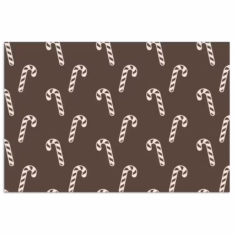 Poster - Kerst - Crème - Taupe - Zuurstok — 1