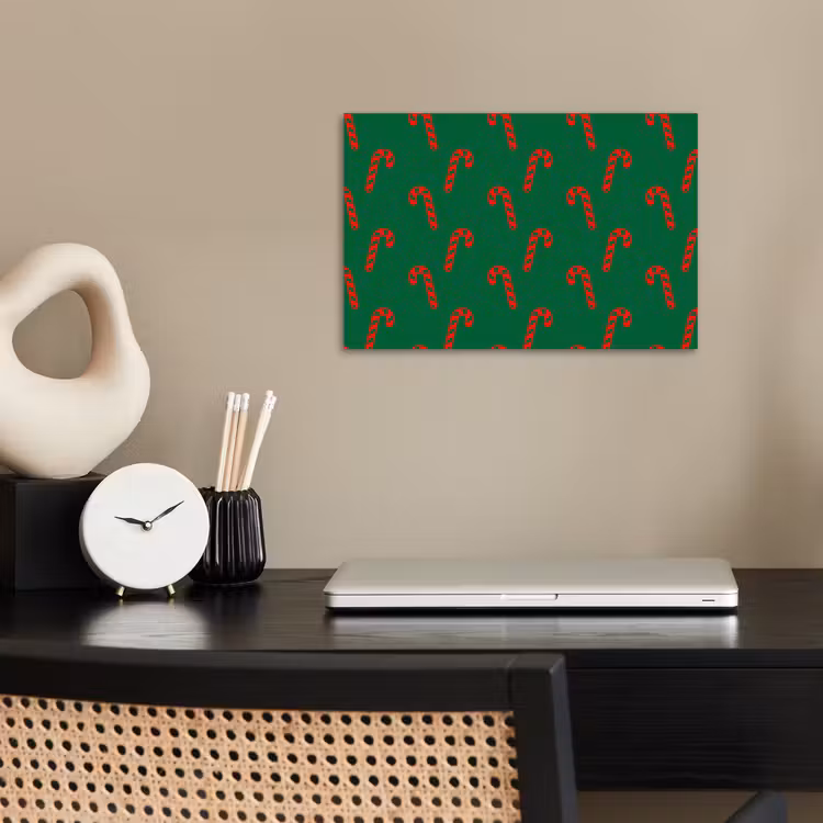 Poster - Kerst - Groen - Rood - Zuurstok — 2