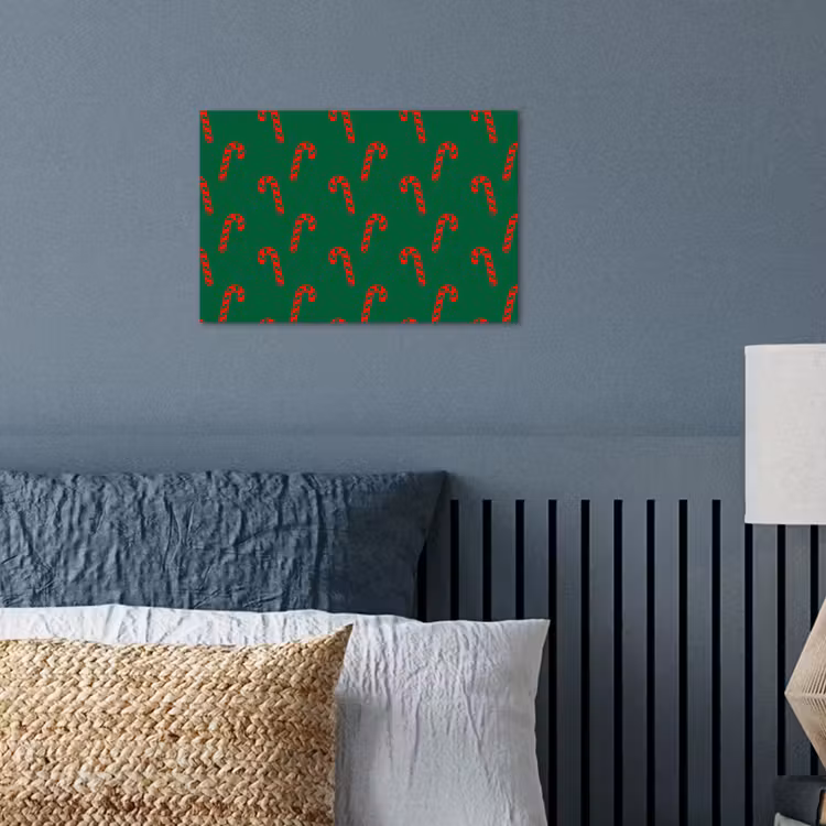 Poster - Kerst - Groen - Rood - Zuurstok — 3