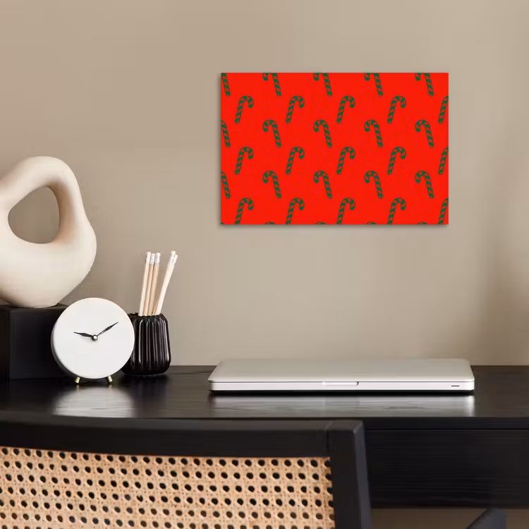 Poster - Kerst - Rood - Groen - Zuurstok — 2