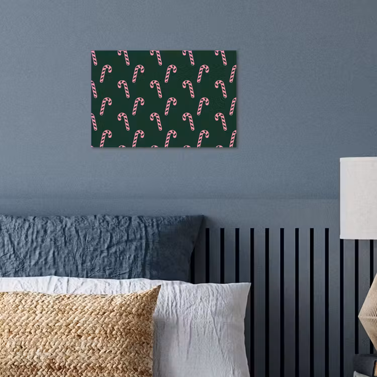 Poster - Kerst - Roze - Groen - Zuurstok — 3