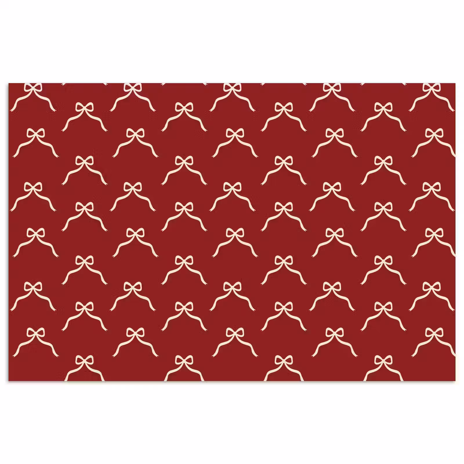 Poster - Strik - Kerst - Rood - Wit — 1