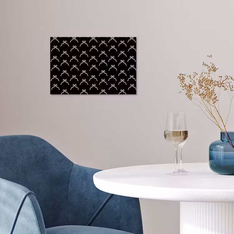 Poster - Strik - Kerst - Zwart - Wit — 4