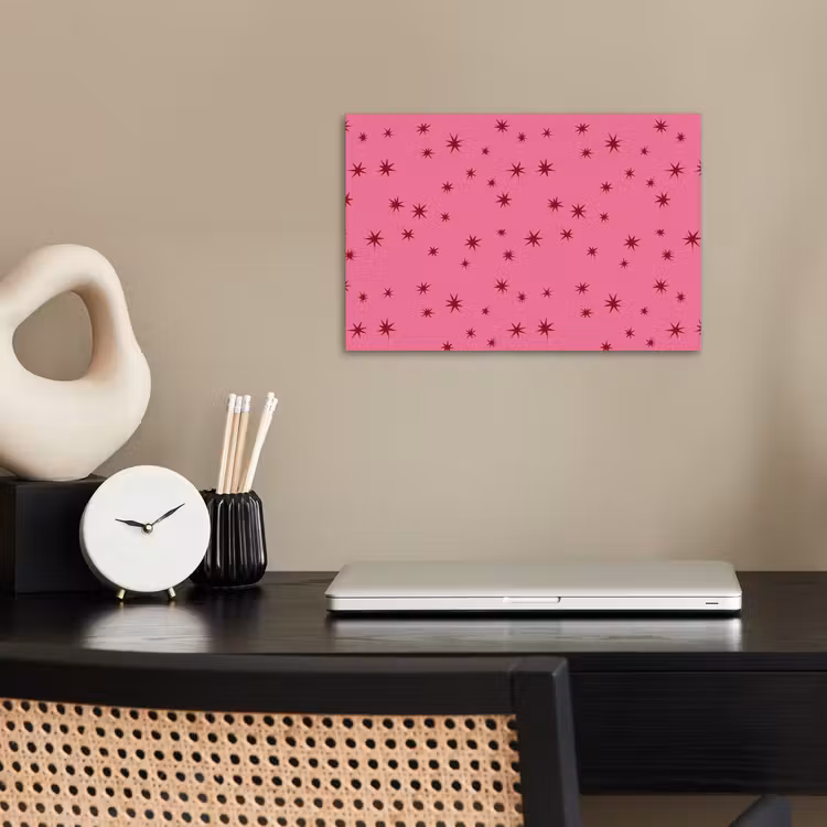 Poster - Kerst - Ster - Rood - Roze — 2
