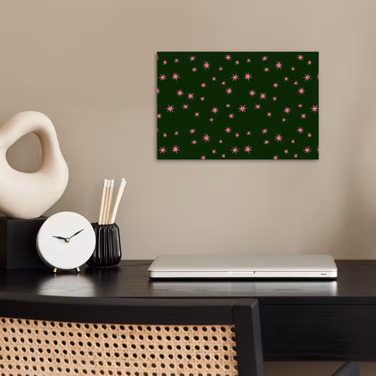 Poster - Ster - Roze - Groen - Kerst — 2