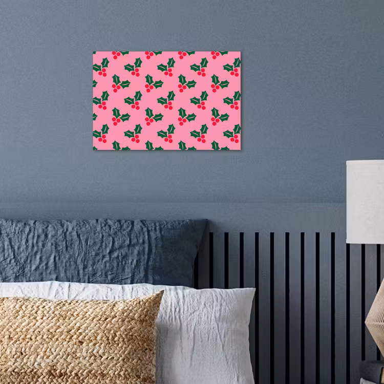Poster - Hulst - Kerst - Roze — 3