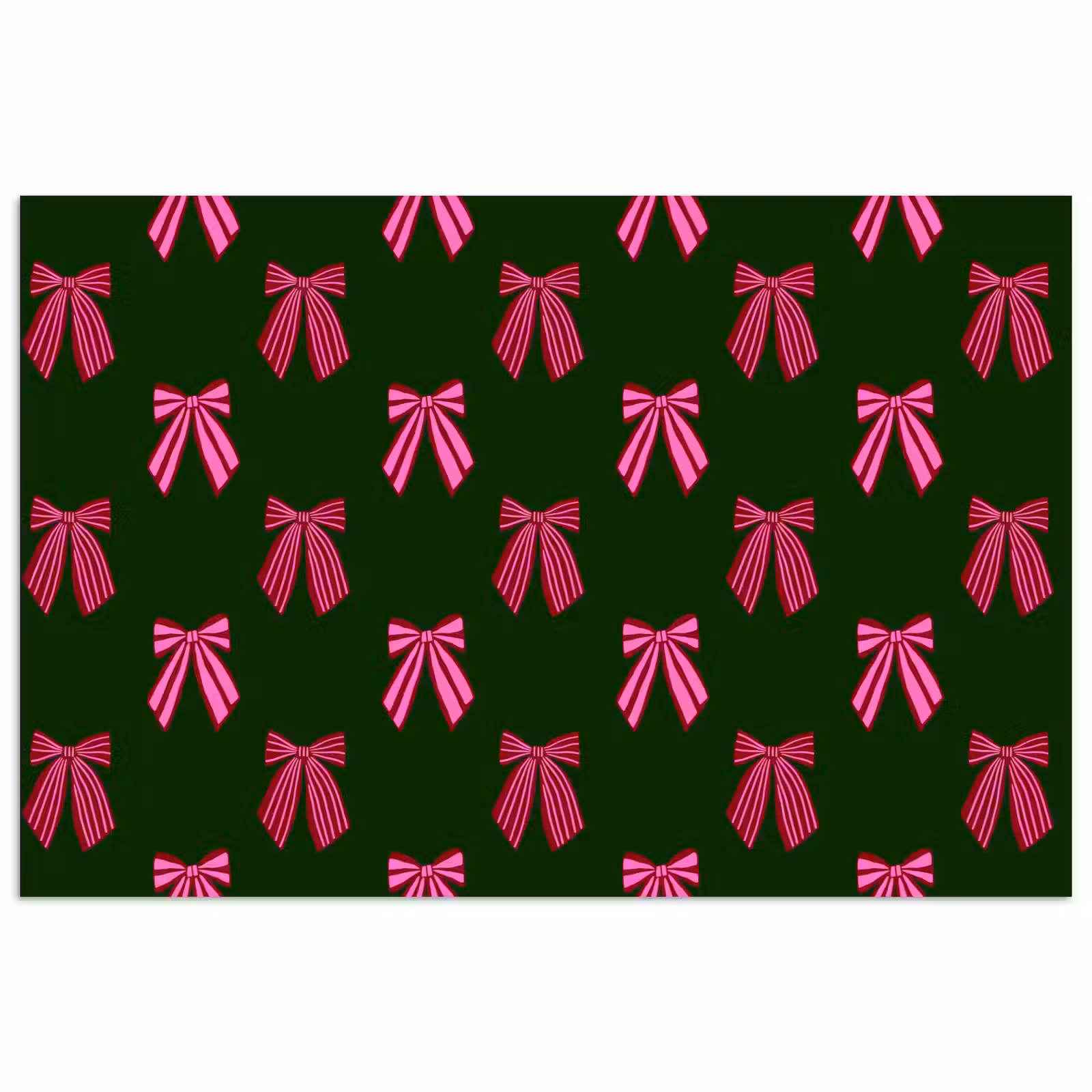 Poster - Strikken - Kerst - Roze - Groen — 1