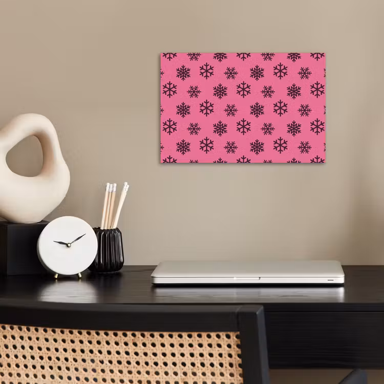 Poster - Sneeuwvlok - Paars - Roze - Kerst — 2