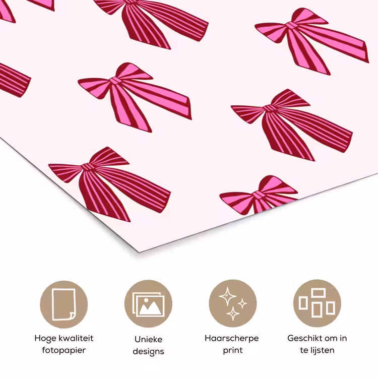 Poster - Strikken - Kerst - Roze — 5