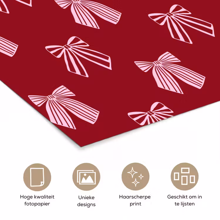 Poster - Strikken - Kerst - Burgundy - Roze — 5