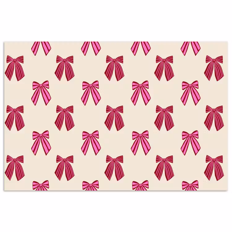 Poster - Strikken - Kerst - Roze - Crème — 1