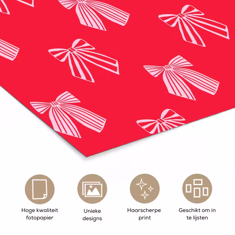Poster - Strikken - Kerstmis - Rood - Roze — 5