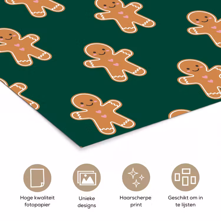 Poster - Peperkoek - Kerst - Groen — 5