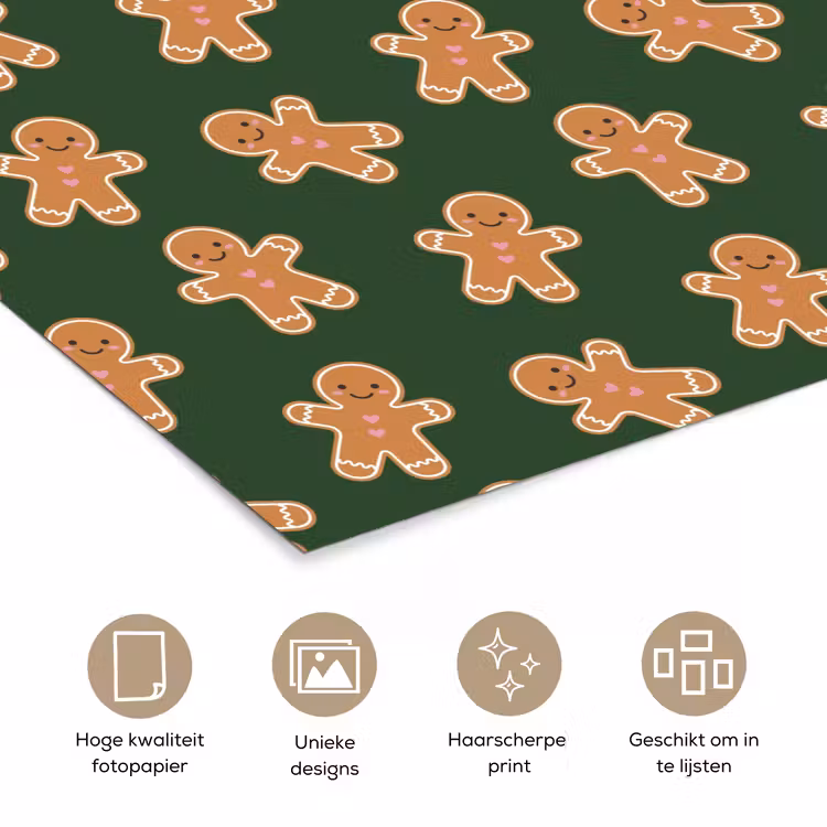 Poster - Peperkoek - Kerst - Groen - Bruin — 5